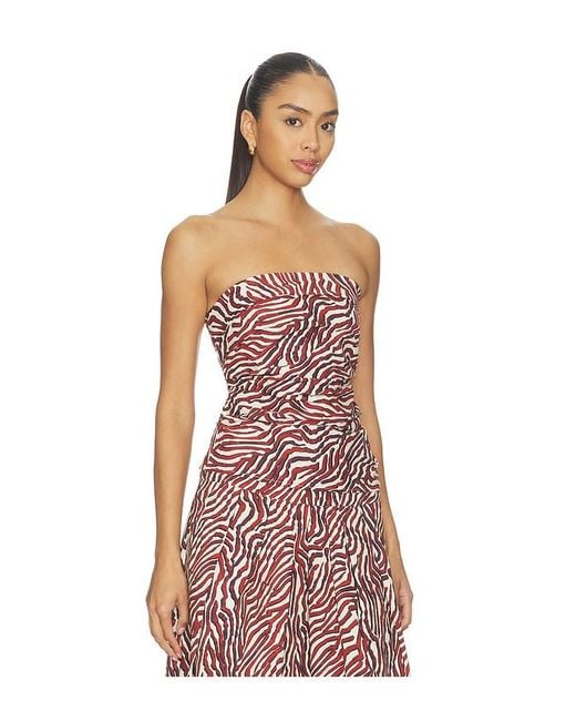 Proenza Schouler Red Maisy Strapless Top