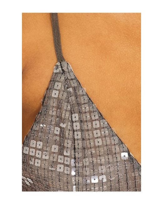 Ceren Ocak Natural Sequin Top