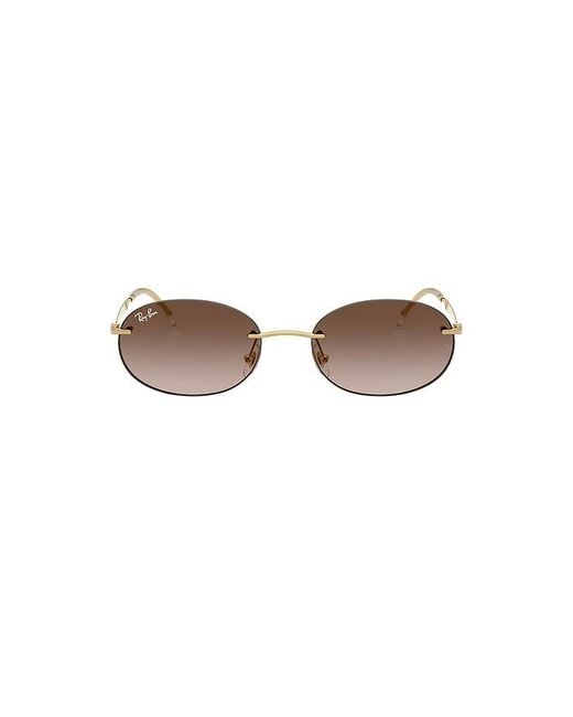 Ray-Ban Metallic Oval Sunglasses