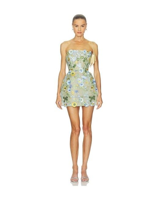 Bronx and Banco Multicolor Portofino Floral Jasmine Maraya Strapless Mini Dress