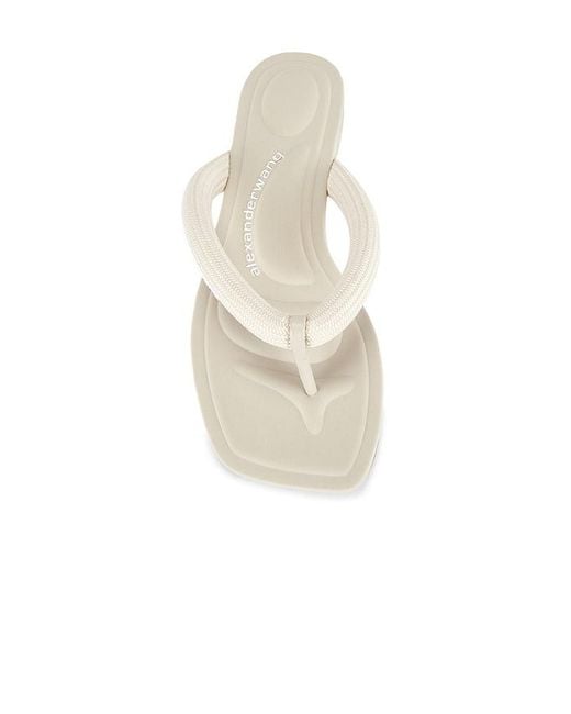 Alexander Wang White Jenna Tubular Flat Thong Sandal
