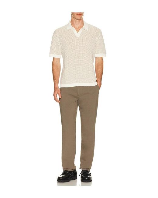 Rails White Pearson Knitted Polo for men