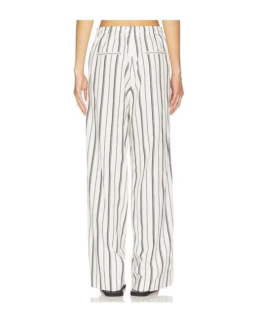 Vince White Resort Stripe Drawstring Pull On Pant