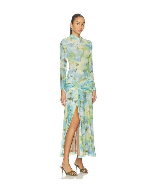 Bardot Green Lea Floral Mesh Dress