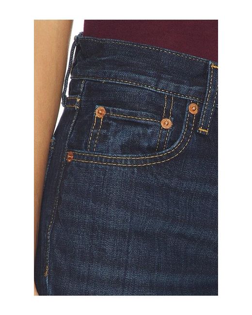 Re/done Blue Twisted Mid Rise Bootcut Jeans