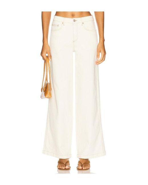 seventy + mochi White Bay Wide Leg Jeans