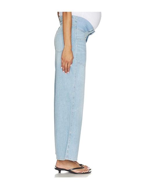 DL1961 Blue X Bumpsuit Hepburn Wide Leg High Rise Maternity Jeans