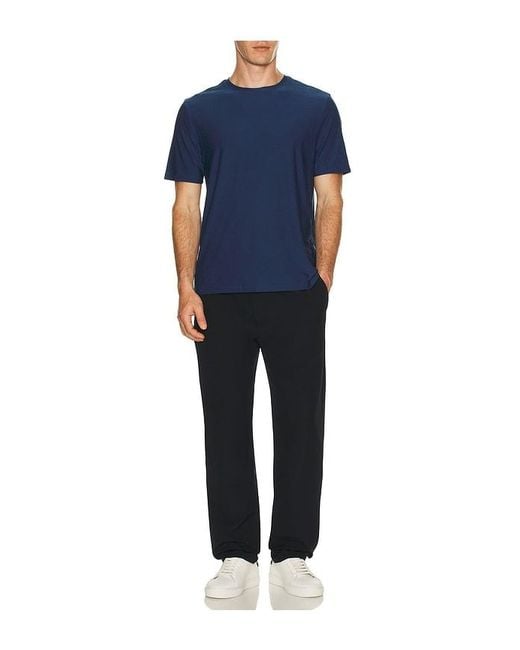 Beyond Yoga Blue Featherweight Always Beyond Crew Tee 2.0 for men