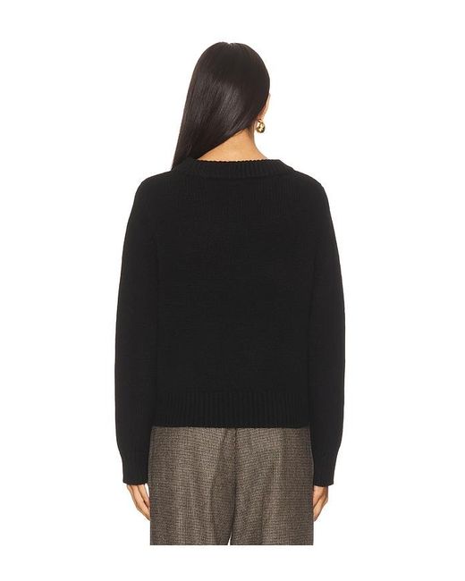 Soft Goat Black Chunky V-Neck Sweater