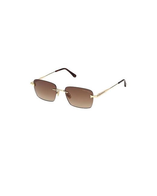 Tom Ford Brown Jake Metal Sunglasses for men