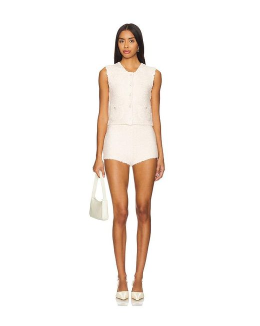 MAJORELLE White Garcela Faux Pearl Vest
