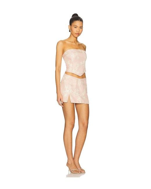 MORE TO COME Pink Doer Skirt Set