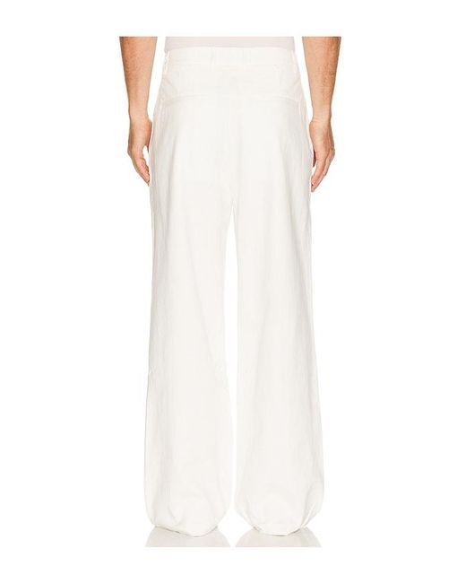 KROST White Single Pleated Trouser for men