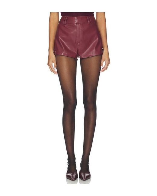 Lovers + Friends Red Jordan Faux Leather Mini Short