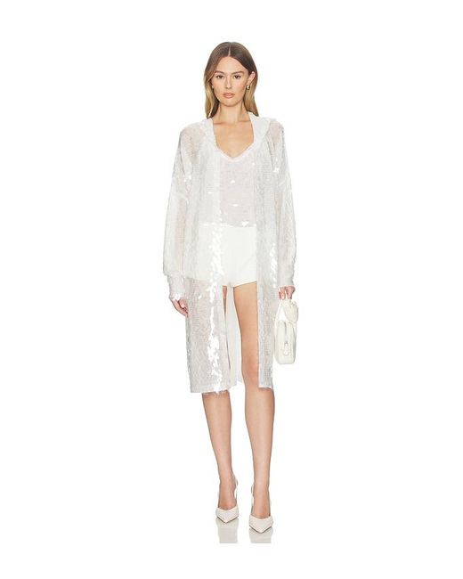 Norma Kamali White Hooded Robe