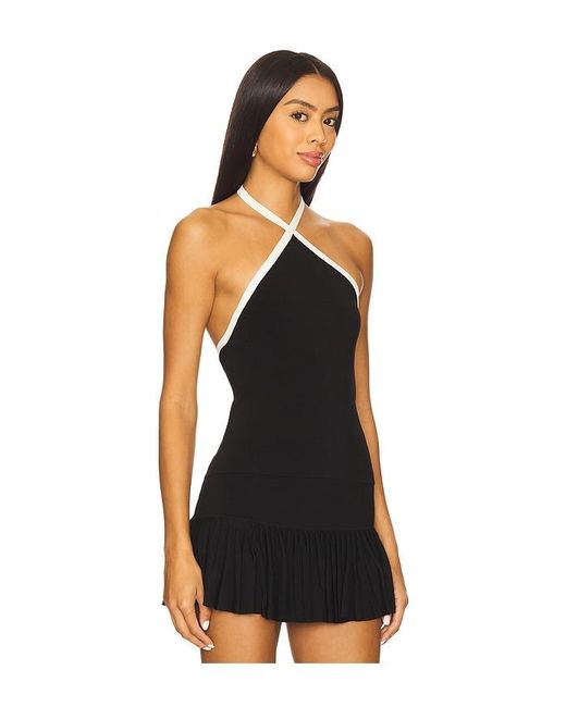 Lovers + Friends Black Darana Halter Top