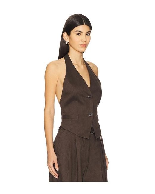 Helmut Lang Brown Halter Vest