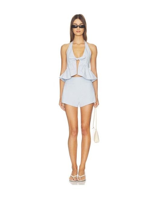 MAJORELLE White Ruby Halter Top