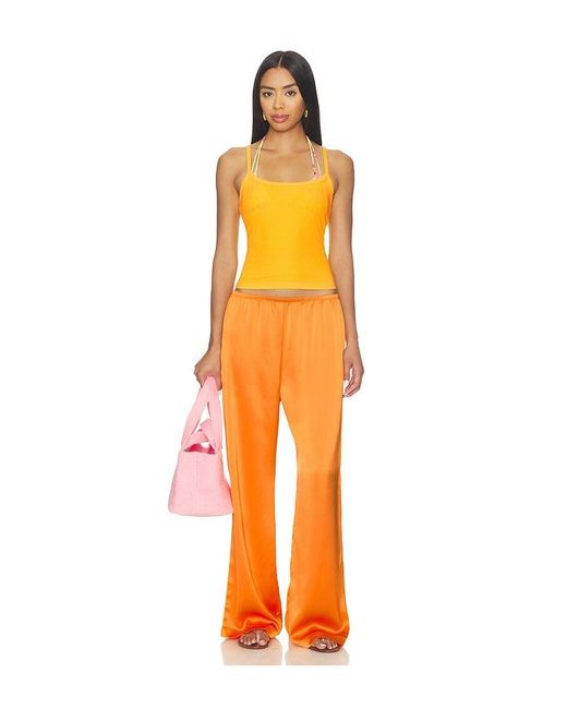 Cotton Citizen Orange The Verona Spaghetti Tank
