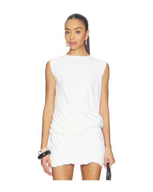 Norma Kamali White Sleeveless Twist Top