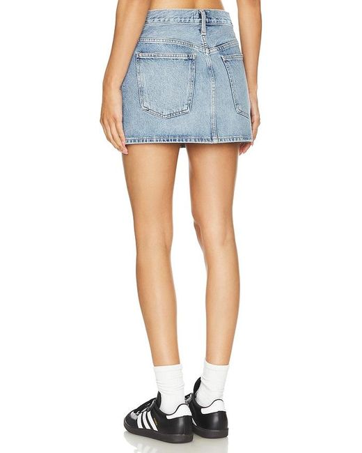 Agolde Blue Alek Mini Skirt