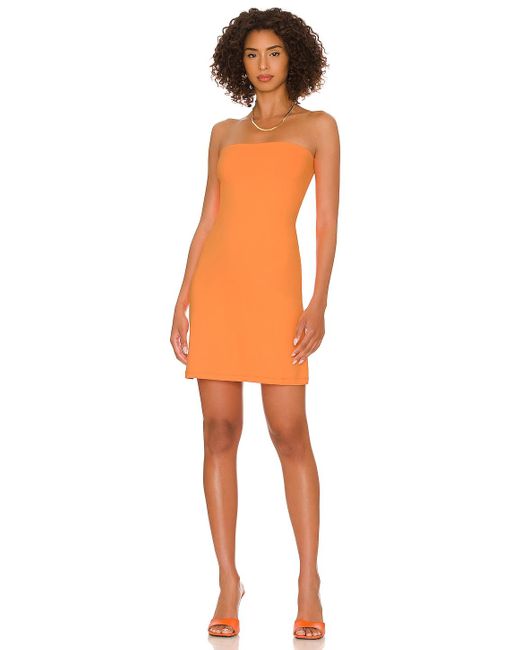 Susana Monaco Strapless Tube Dress in Electric Orange (Orange) | Lyst