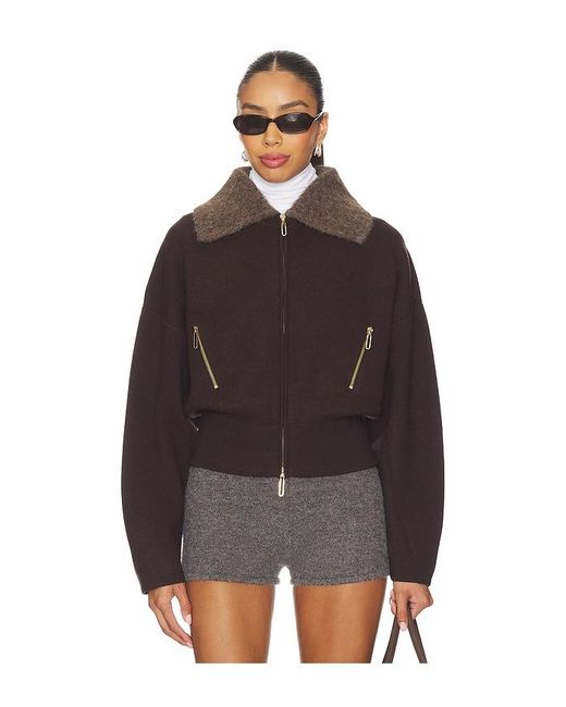 Clea Brown Dakota Boiled Wool Bomber