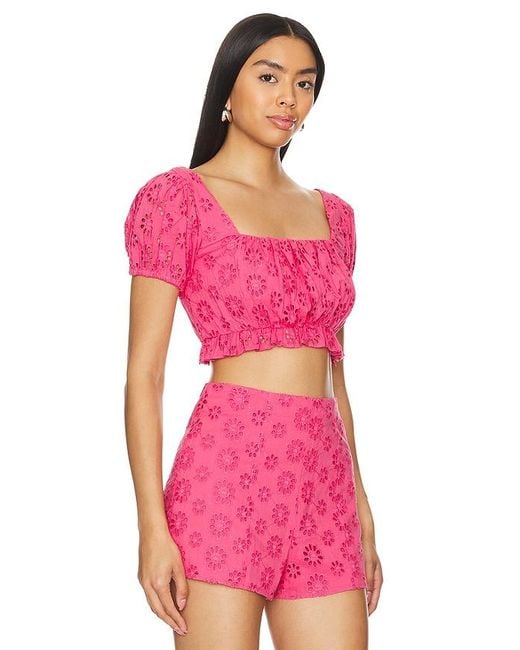 Lovers + Friends Pink Leah Top