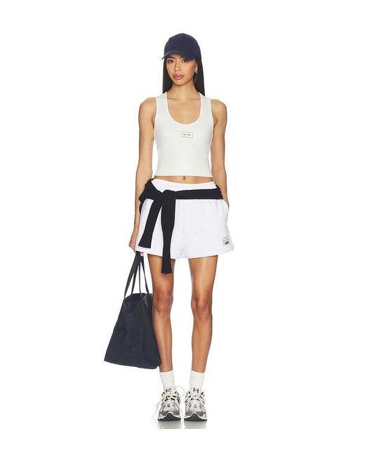 Gold Hinge White Loose Sweatshorts