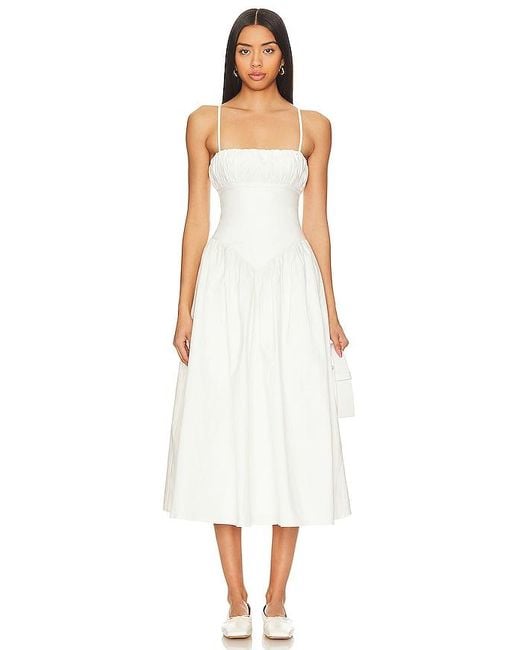 MAJORELLE White Austin Midi Dress