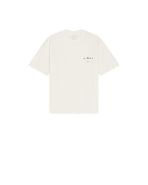 メンズ AllSaints Underground クルーネックTシャツ White