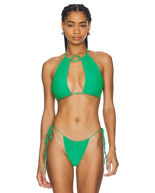 RIOT SWIM Green Cairo Bikini Top