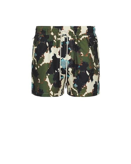 Oas Green Foliago Swim Shorts for men