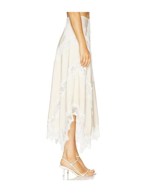 MORE TO COME Natural Merrick Lace Maxi Skirt