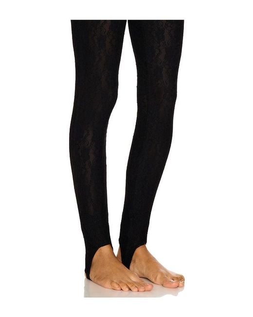 Lovers + Friends Black Gwen Lace Stirrup Pant
