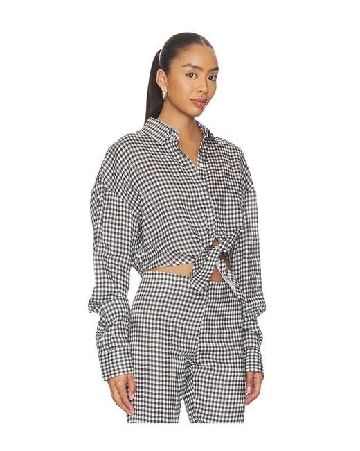 AEXAE Multicolor X Revolve Linen Shirt Tie Top