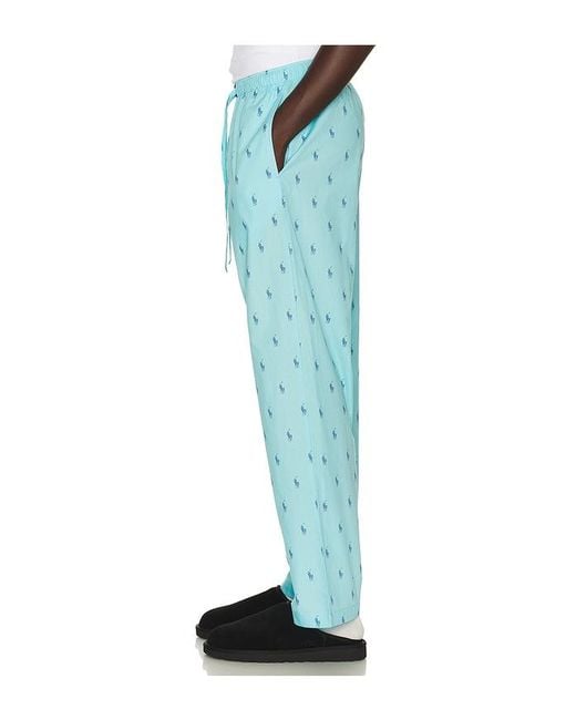 Polo Ralph Lauren Blue Polo Pony Pajama Pant for men
