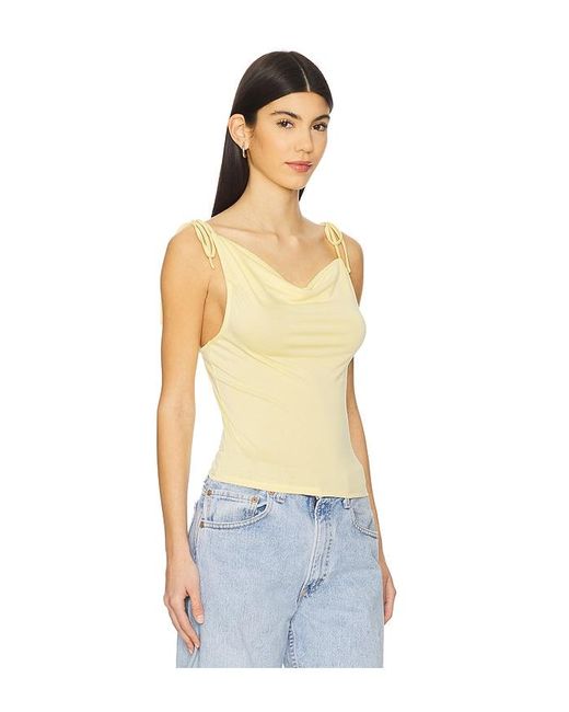 MORE TO COME Blue Banks Drape Top