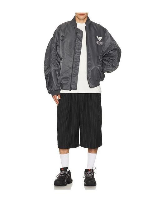 Adidas Originals Gray X Willy Chavarria Bomber Jacket for men