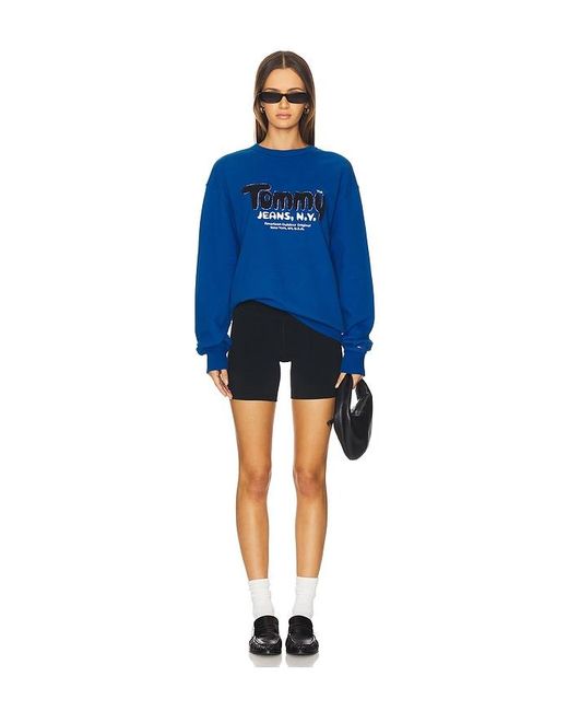 Tommy Hilfiger Blue Boucle Crew Neck Sweatshirt