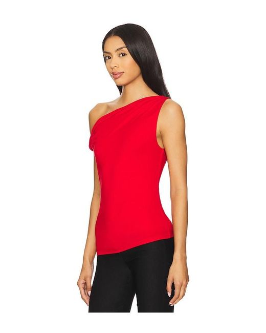 Line & Dot Red Erina Top