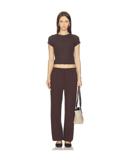 ÉTERNE Brown Short Sleeve Baby Tee
