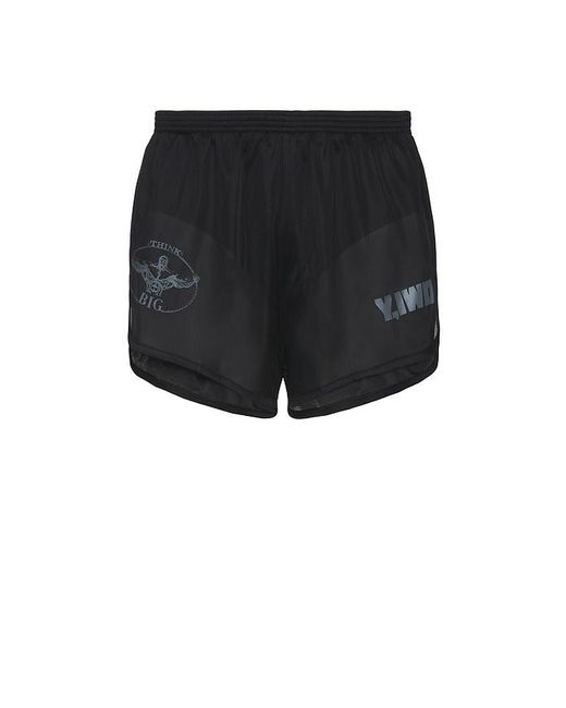 Y,IWO Black Think Big Quad Shorts for men