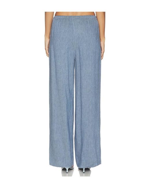 Theory Blue Denim Slit Pant