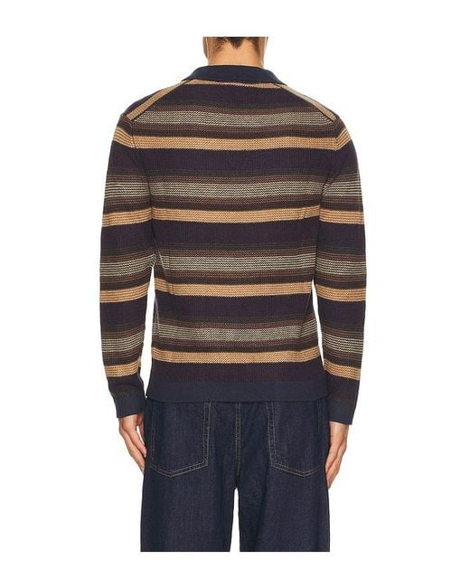 Marine Layer Black Liam Sweater Polo for men