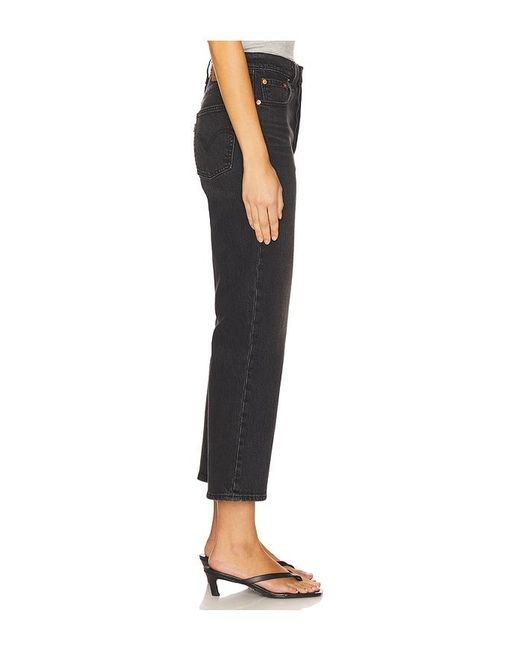 Levi's Black Ribcage Straight Ankle Jeans