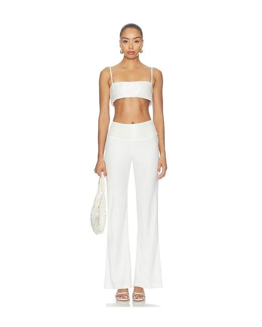 Asta Resort White Iris Hand Beaded Bralette
