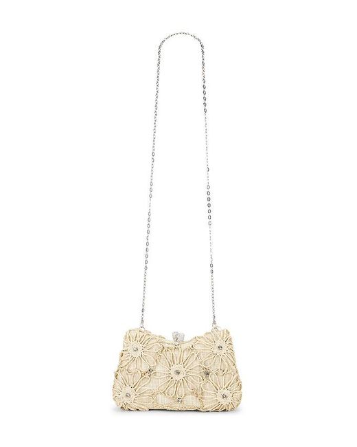 Emm Kuo Natural Gustavia Raffia Flower Clutch