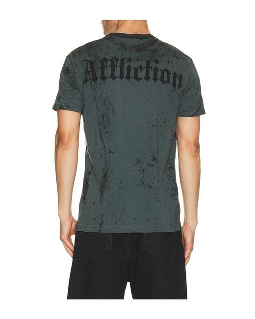Affliction Black Bleak Moon Short Sleeve Tee for men