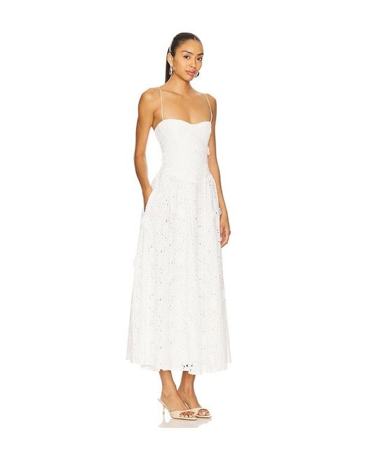 Bardot Estie Broderie マキシドレス White